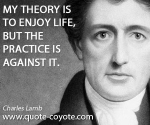 Enjoy quotes - My theory is to enjoy life, but the practice is against it.