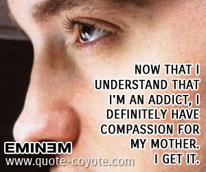 Addict quotes - Now that I understand that I'm an addict, I definitely have compassion for my mother. I get it.