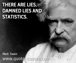  quotes - There are lies, damned lies and statistics.