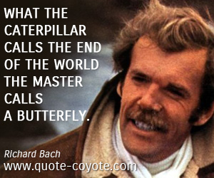 Butterfly quotes - What the caterpillar calls the end of the world the master calls a butterfly.