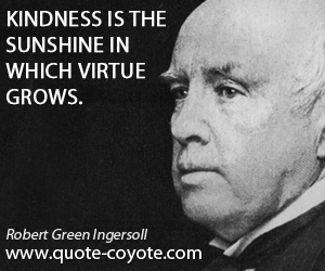 Virtue quotes - Kindness is the sunshine in which virtue grows.