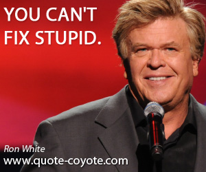  quotes - You can't fix stupid.