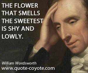 Shy quotes - The flower that smells the sweetest is shy and lowly.